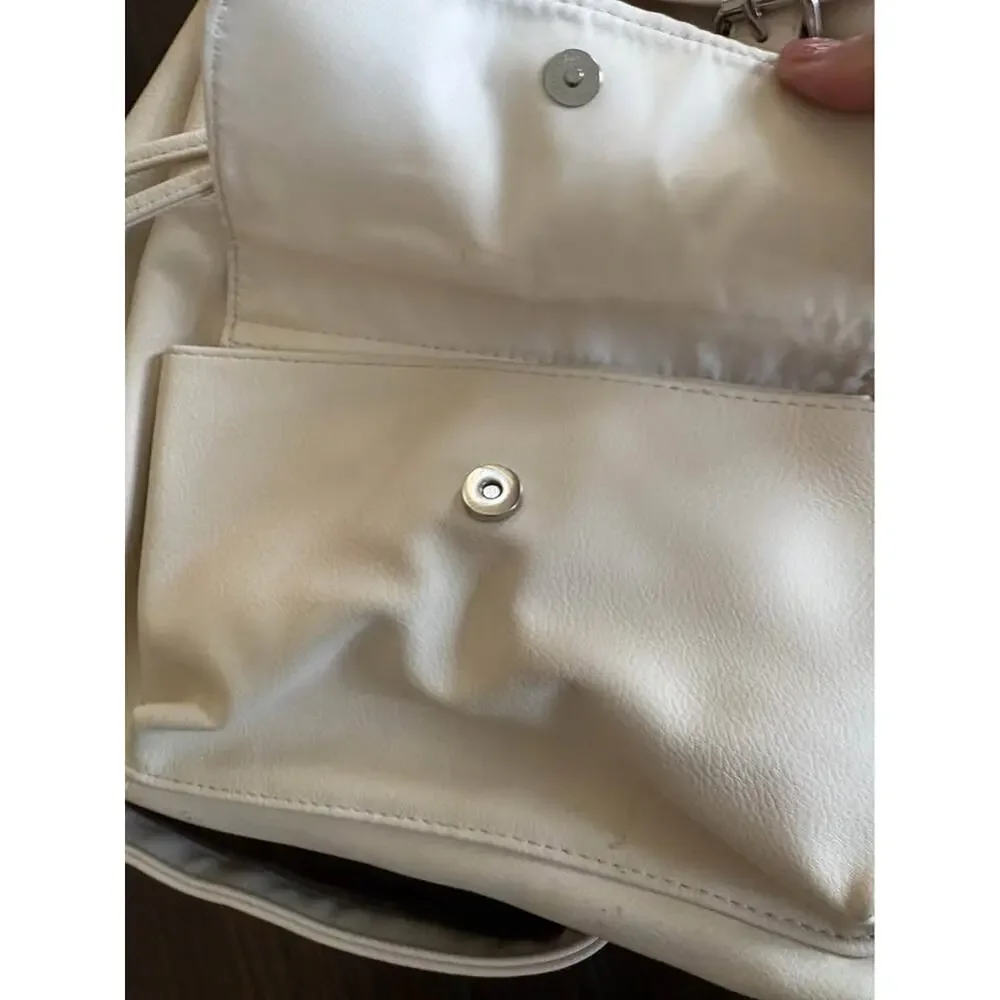 Wild Fable Cream Faux Leather Studded Mini Backpack Purse NWT Drawstring